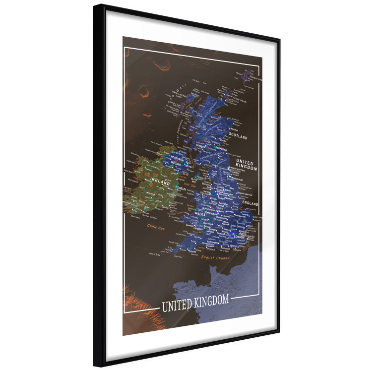 Poster United Kingdom - colorful map of Great Britain with white inscriptions 126291 additionalImage 12