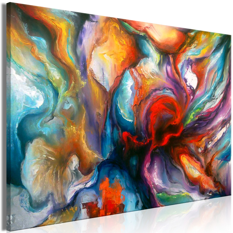 Canvas Print Abyss of Colors (1-part) wide - colorful artistic abstraction 127291 additionalImage 2