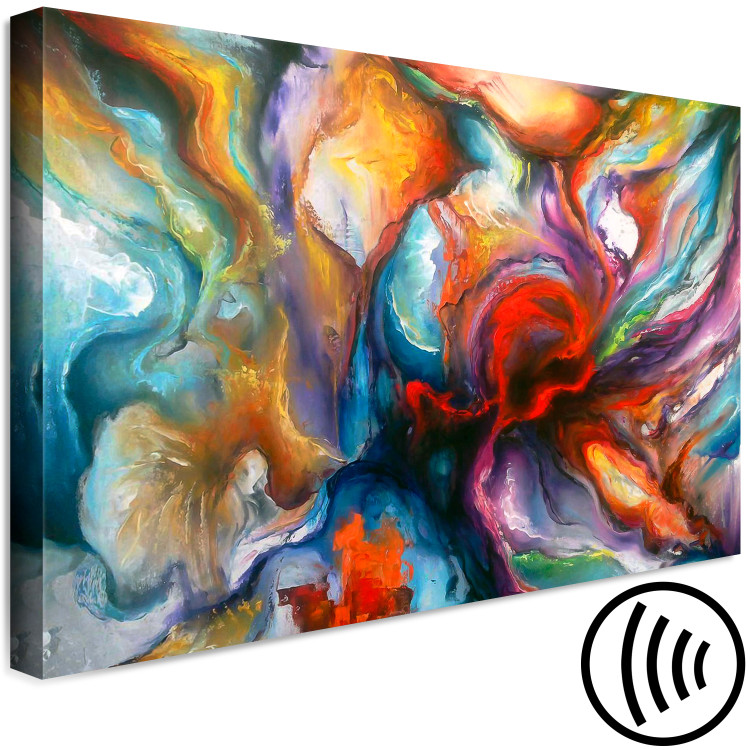 Canvas Print Abyss of Colors (1-part) wide - colorful artistic abstraction 127291 additionalImage 6