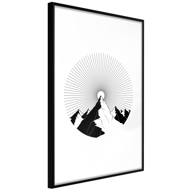 Poster Summit Zenith - abstract black mountain landscape on white background 128491 additionalImage 8