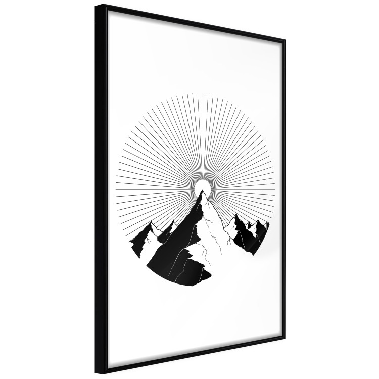 Poster Summit Zenith - abstract black mountain landscape on white background 128491 additionalImage 13