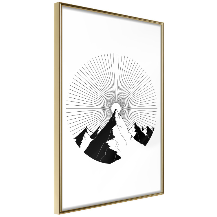 Poster Summit Zenith - abstract black mountain landscape on white background 128491 additionalImage 14
