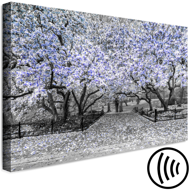 Canvas Blooming Magnolias - magnolia trees with flowers in shades of violet 128791 additionalImage 6