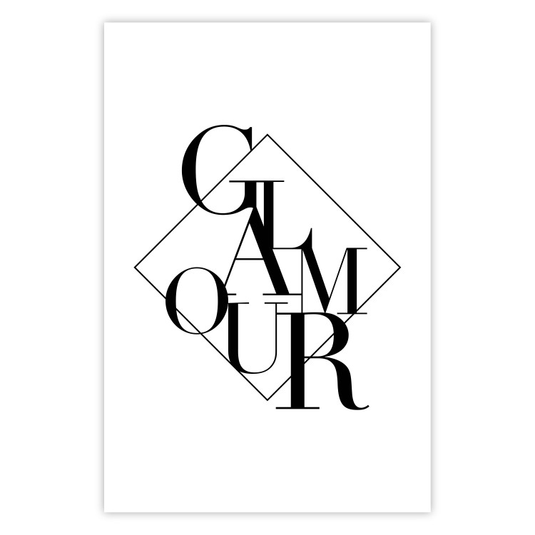 Wall Poster Glamour - English text inside a geometric figure 129591