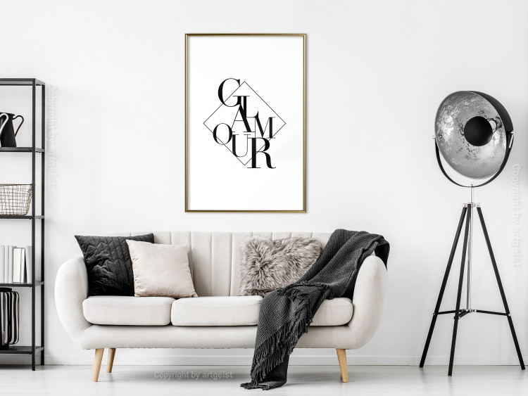 Wall Poster Glamour - English text inside a geometric figure 129591 additionalImage 15