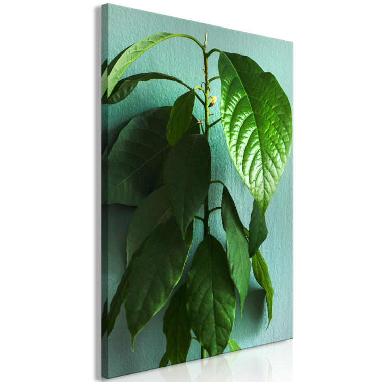 Canvas Avocado (1-piece) Vertical - landscape of green leaves of a houseplant 129891 additionalImage 2