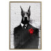 Poster Doberman in a Suit - an abstract black dog on a brick wall 130791 additionalThumb 17