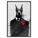 Poster Doberman in a Suit - an abstract black dog on a brick wall 130791 additionalThumb 16