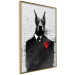 Poster Doberman in a Suit - an abstract black dog on a brick wall 130791 additionalThumb 6
