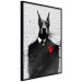 Poster Doberman in a Suit - an abstract black dog on a brick wall 130791 additionalThumb 3