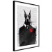 Poster Doberman in a Suit - an abstract black dog on a brick wall 130791 additionalThumb 2