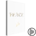 Canvas Peace (1-piece) Vertical - English inscription with golden accents 131891 additionalThumb 6