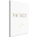 Canvas Peace (1-piece) Vertical - English inscription with golden accents 131891 additionalThumb 2