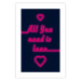 Poster All You Need Is Love - pink neon English texts and hearts 131991 additionalThumb 19
