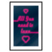 Poster All You Need Is Love - pink neon English texts and hearts 131991 additionalThumb 17