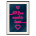 Poster All You Need Is Love - pink neon English texts and hearts 131991 additionalThumb 19