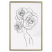 Wall Poster Fantasy Roses - fantasy line art of a woman with flowers on her head 132091 additionalThumb 15