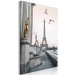 Canvas Print Birds over the city - black-white photo with Eiffel Tower in offset 132291 additionalThumb 2