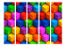 Room Separator Colorful Geometric Fields II (5-piece) - abstraction in cubes 133291 additionalThumb 3