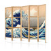 Folding Screen The Great Wave off Kanagawa II (5-piece) - sea in an oriental style 134291 additionalThumb 5