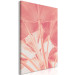 Canvas Pink palm - overexposed image of palm leaves in pink 134991 additionalThumb 2