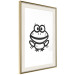 Poster Happy Frog - black cute animal on a solid white background 135191 additionalThumb 27