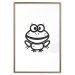 Poster Happy Frog - black cute animal on a solid white background 135191 additionalThumb 12