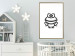 Poster Happy Frog - black cute animal on a solid white background 135191 additionalThumb 15