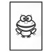 Poster Happy Frog - black cute animal on a solid white background 135191 additionalThumb 13