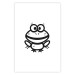 Poster Happy Frog - black cute animal on a solid white background 135191 additionalThumb 12