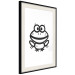 Poster Happy Frog - black cute animal on a solid white background 135191 additionalThumb 2