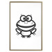 Poster Happy Frog - black cute animal on a solid white background 135191 additionalThumb 11