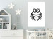 Poster Happy Frog - black cute animal on a solid white background 135191 additionalThumb 26
