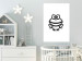 Poster Happy Frog - black cute animal on a solid white background 135191 additionalThumb 25