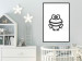Poster Happy Frog - black cute animal on a solid white background 135191 additionalThumb 22