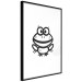 Poster Happy Frog - black cute animal on a solid white background 135191 additionalThumb 4