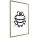 Poster Happy Frog - black cute animal on a solid white background 135191 additionalThumb 5