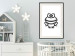 Poster Happy Frog - black cute animal on a solid white background 135191 additionalThumb 20
