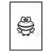 Poster Happy Frog - black cute animal on a solid white background 135191 additionalThumb 10