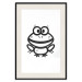 Poster Happy Frog - black cute animal on a solid white background 135191 additionalThumb 10
