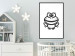 Poster Happy Frog - black cute animal on a solid white background 135191 additionalThumb 24