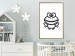 Poster Happy Frog - black cute animal on a solid white background 135191 additionalThumb 17