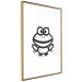 Poster Happy Frog - black cute animal on a solid white background 135191 additionalThumb 2