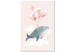 Canvas Dancing Whale (1-piece) Vertical - funny drawing for children 143491