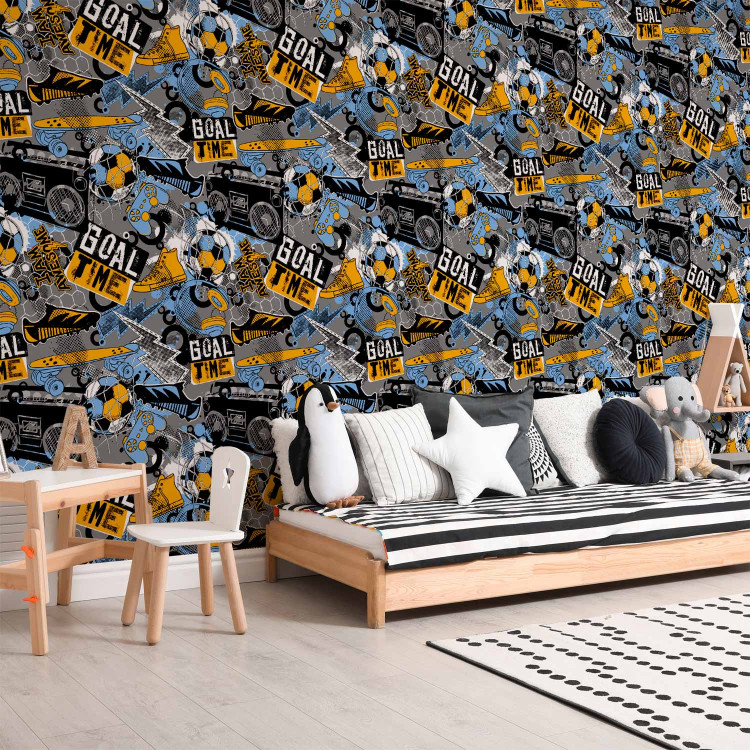 Modern Wallpaper Football - Youth Sports Theme for a Boy’s Room 146291 additionalImage 5