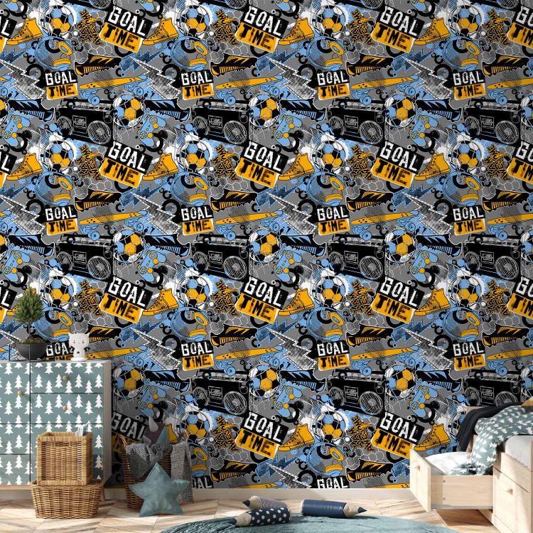 Modern Wallpaper Football - Youth Sports Theme for a Boy’s Room 146291