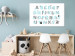 Canvas Print English Alphabet for Children - Blue and Gray Letters with Animals 146491 additionalThumb 3