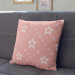 Decorative Microfiber Pillow Elegant stars - geometric motif in shades of white and pink cushions 146991 additionalThumb 2
