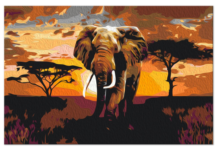 Paint by Number Kit Elephant Trek - African Landscape at Sunset 149791 additionalImage 6