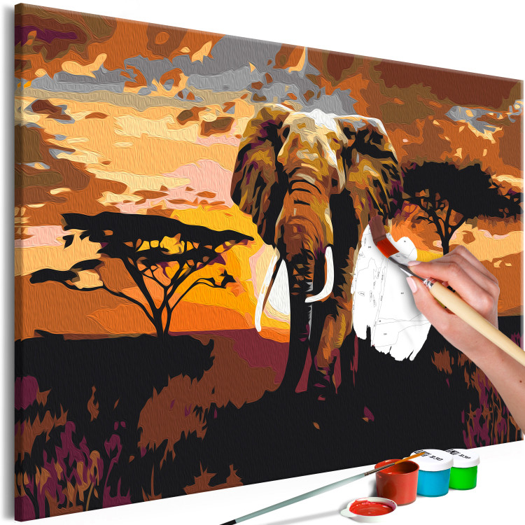Paint by Number Kit Elephant Trek - African Landscape at Sunset 149791 additionalImage 5